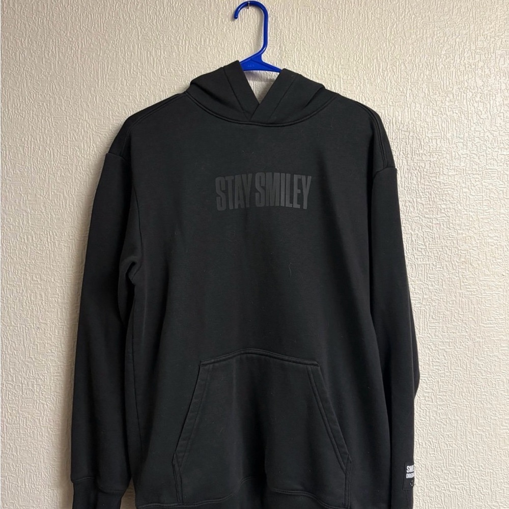 Stay Smiley Black Hoodie